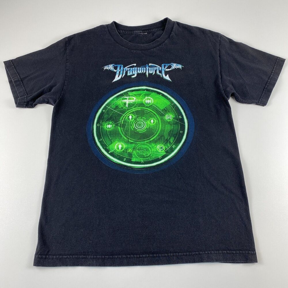 VTG 2000s Dragonforce Maximum Overload Black T-shirt Adult Medium Y2K Unisex